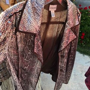 Snakeprint Chico’s Coat